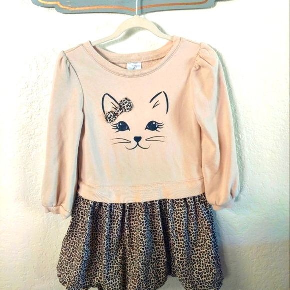 GAP Other - Gently used once Toddler Girls GAP leopard Kitty dress, 5T, like new condition.